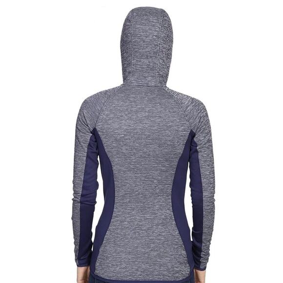 NORTH FACE Arcata Hoodie Women Small Patriot Blue Heather Full Zip Jacket EUC - Picture 3 of 9